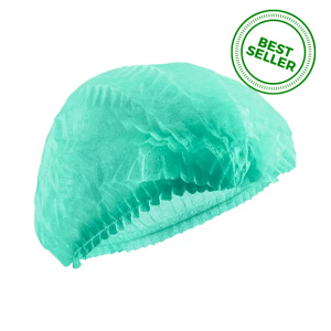 Set 100 bonete medicale, dublu elastic, 10gr, verde