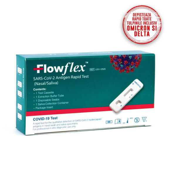 Test rapid antigen 2 in 1 saliva/nazal Flowflex – 1 buc 1
