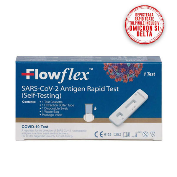 Test Rapid Antigen, Covid-19, Flowflex, Nazal, 1 Test/Cutie, CE 0123 1