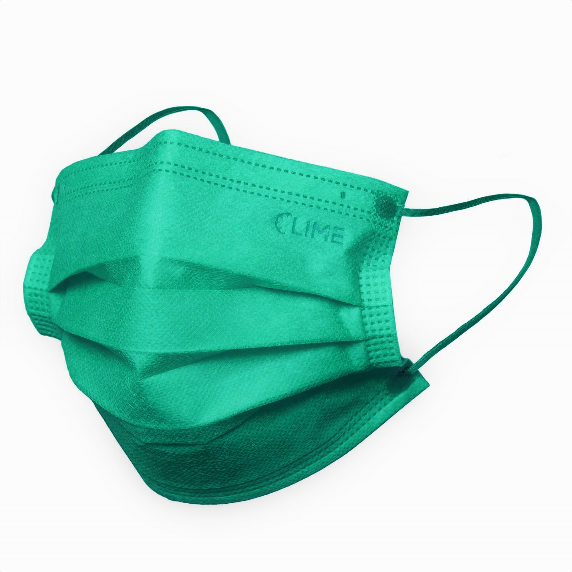 Masti Chirurgicale 4 straturi Tip IIR Full Color Green Emerald - LIME 1