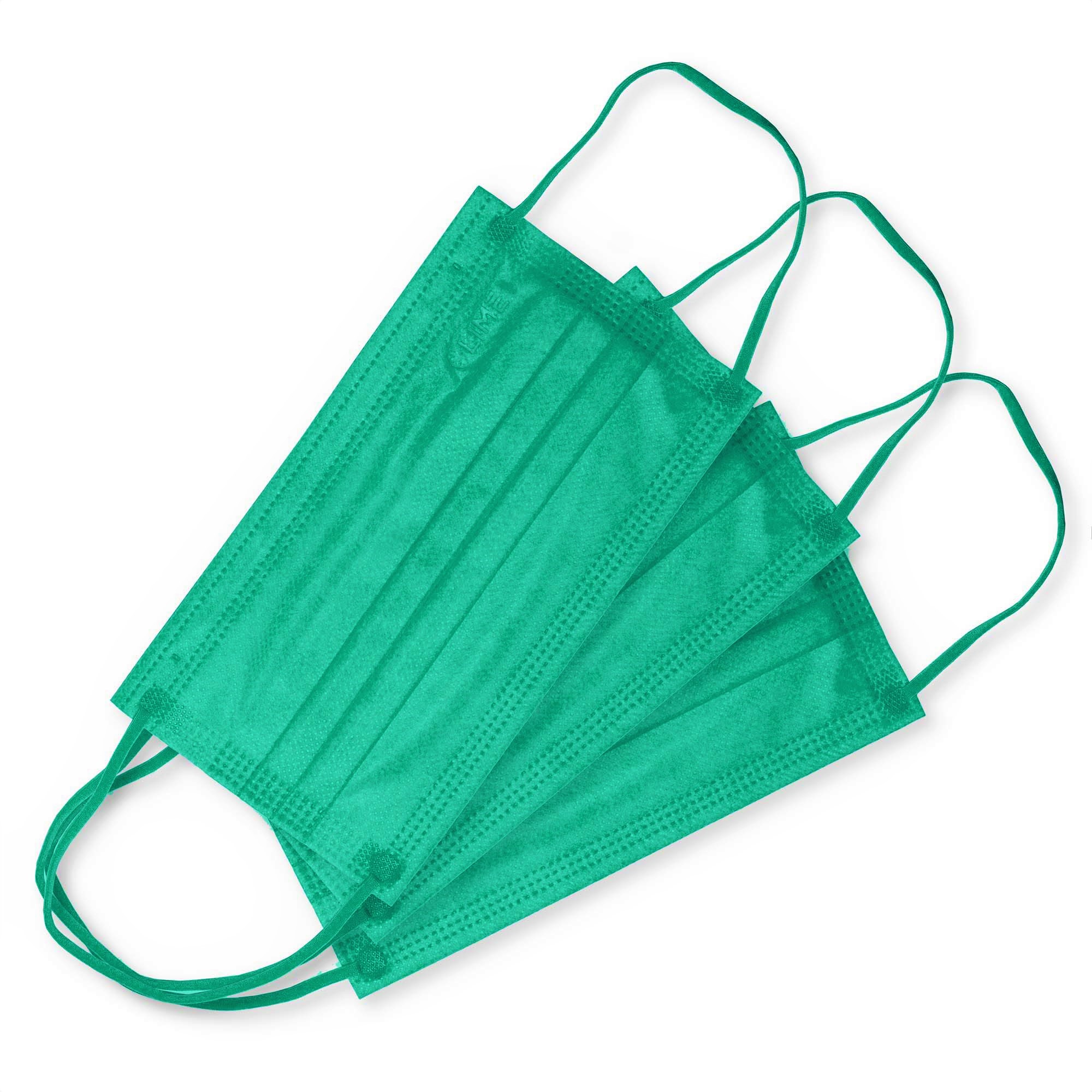 Masti Chirurgicale 4 straturi Tip IIR Full Color Green Emerald - LIME 2