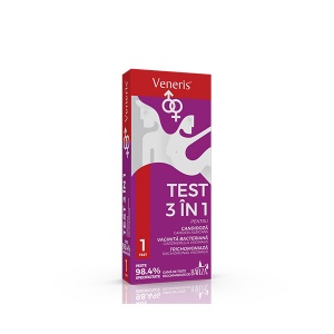 Test Veneris 3in1 pentru candidoza/tricomoniaza/vaginita bacteriana (Candida A./ Trichomonas V./Gardnerella V.)
