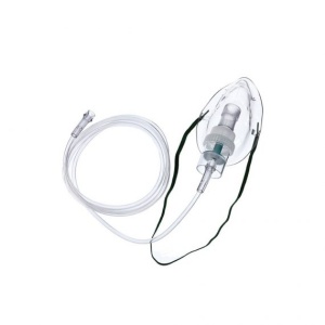 Masti de oxigen cu NEBULIZATOR pentru adulti, cu clip pentru fixare pe nas si tubulatura, sterile, lungime tub 200cm