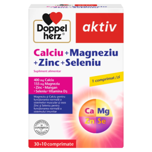 Supliment alimentar Doppelherz Aktiv CA+MG+ZN+SE, 40 comprimate