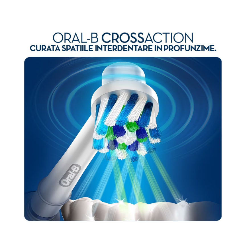 Set Capete Periuta de Dinti Electrica Oral-B Cross Action, 8+2 Gratis