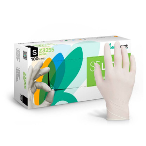 Manusi Latex Nepudrate, Bergamot, Marimea S, Albe, 5,8 g Manusi Latex Nepudrate, Bergamot, Marimea S, Albe, 5,8 g