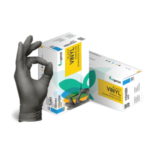 Manusi Vinil Nepudrate, Bergamot, Marimea S, Negre Manusi Vinil Nepudrate, Bergamot, Marimea S, Negre