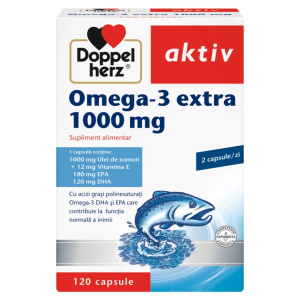 Supliment alimentar Doppelherz OMEGA 3 EXTRA 1000MG, 120 comprimate