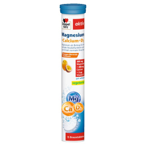 Supliment alimentar Doppelherz MAGNEZIU + CALCIU + D3, 15 comprimate efervescente Supliment alimentar Doppelherz MAGNEZIU + CALCIU + D3, 15 comprimate efervescente