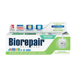 Pasta de dinti Junior Mint 6-12 ani Biorepair 75 ml Pasta de dinti Junior Mint 6-12 ani Biorepair 75 ml