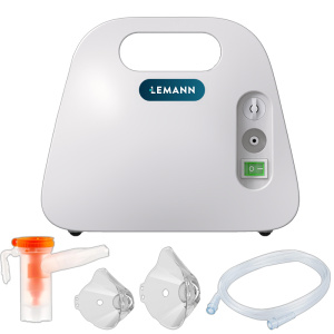 Aparat Aerosoli Profesional Lemann, cu compresor, avizat medical, silentios, culoare alb