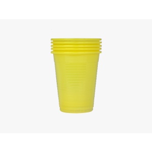 Pahare de plastic, yellow, 100 buc (2 seturi x 50 buc)