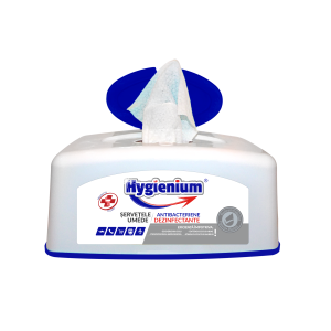Hygienium Servetele Umede Antibacteriene 100 buc in Cutie de Plastic Reutilizabila