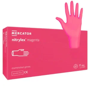 Manusi nitril nepudrate, Mercator Nitrylex Magenta, Marimea S Manusi nitril nepudrate, Mercator Nitrylex Magenta, Marimea S