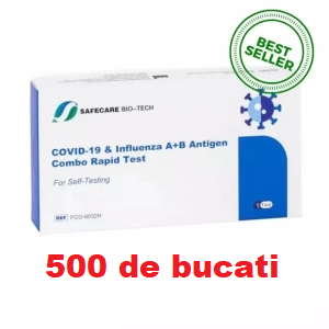 Set 500 bucati Test Rapid Combo Covid-19+Gripa Tip A si Tip B Safecare