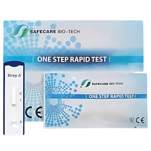 Set 25 de Teste Rapide Safecare Bio-Tech pentru depistarea streptococului Strep A, 25 bucati/ 1 cutie Set 25 de Teste Rapide Safecare Bio-Tech pentru depistarea streptococului Strep A, 25 bucati/ 1 cutie
