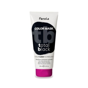 Masca colorata semipermanenta, Fanola, Total Black, 200ml Masca colorata semipermanenta, Fanola, Total Black, 200ml