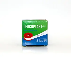 Leucoplast textil Rovalmed, HELP 2,5 cm x 5 m individual