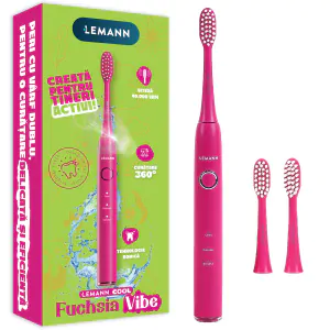 Periuta electrica Lemann Cool pentru Copii Fuchsia Vibe Periuta electrica Lemann Cool pentru Copii Fuchsia Vibe