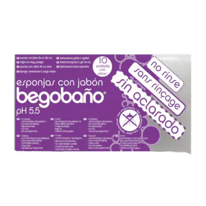 BEGOBANO BURETE DE UNICA FOLOSINTA IMPREGNAT CU GEL DE DUS, 12 X 20CM, 10BUC/SET
