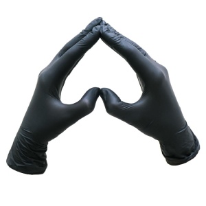 MANUSI EXAMINARE NITRIL NEGRE, NEPUDRATE, SERIX COAL ZF,100 buc, M